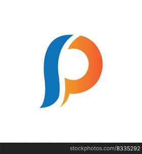 LETTER P icon logo vector design template