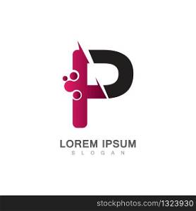 Letter P Icon With Creative design Modern. Vector Illustration