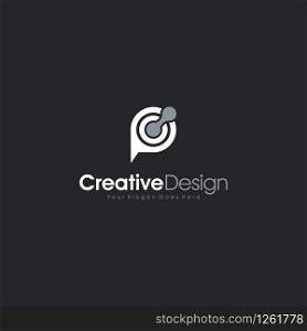 Letter P logo Abstract letter P logo design. Creative,Premium Minimal emblem design template. Graphic Alphabet Symbol for Corporate Business Identity. Initial PO vector element Creative Design