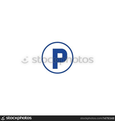 Letter P logo icon, social media concept illustration