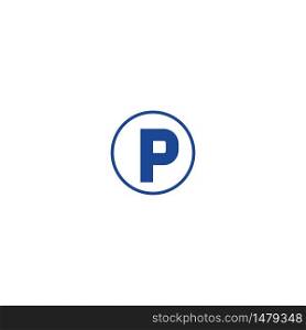 Letter P logo icon, social media concept illustration