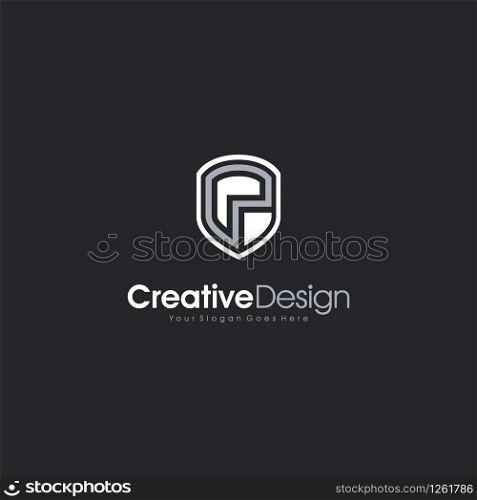 Letter P logo Initial P Shield Logo Creative Design