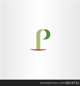 letter p logo p green vector icon design vector brand