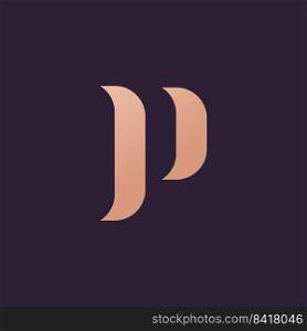 Letter P logo symbol design template 
