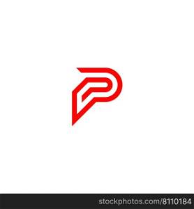 Letter p logo template design Royalty Free Vector Image