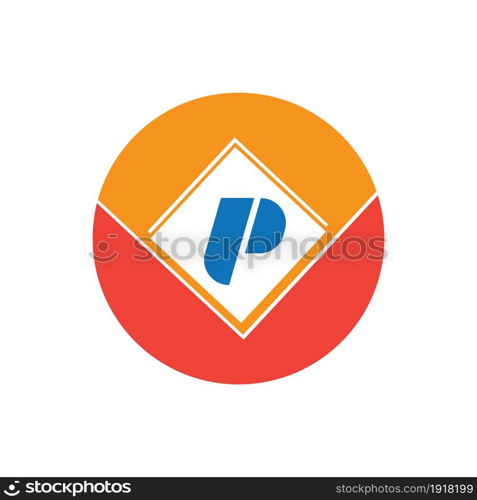 Letter p Logo Template vector icon design