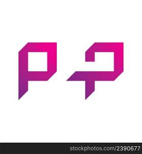 Letter P logo vector design. Creative style font icon. Abstract alphabet P