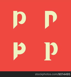 Letter P logo vector template