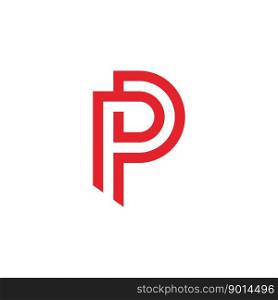 Letter P logo vector template