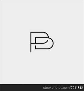Letter P PD Monogram Logo Design Minimal Icon With Black Color. Letter P PD Monogram Logo Design Minimal
