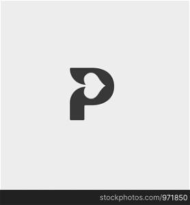 letter p poker logo design template vector illustration icon element - vector. letter p poker logo design template vector illustration icon element