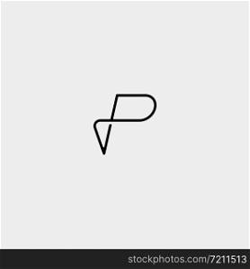 Letter P PP Monogram Logo Design Minimal Icon With Black Color. Letter P PP Monogram Logo Design Minimal