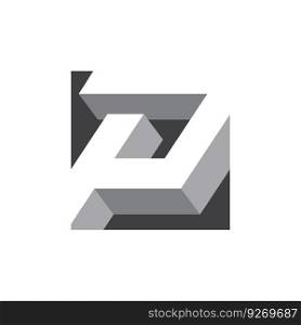 letter p real estate building symbol design concept
