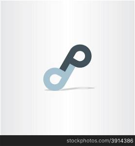 letter p symbol abstract icon logotype design element