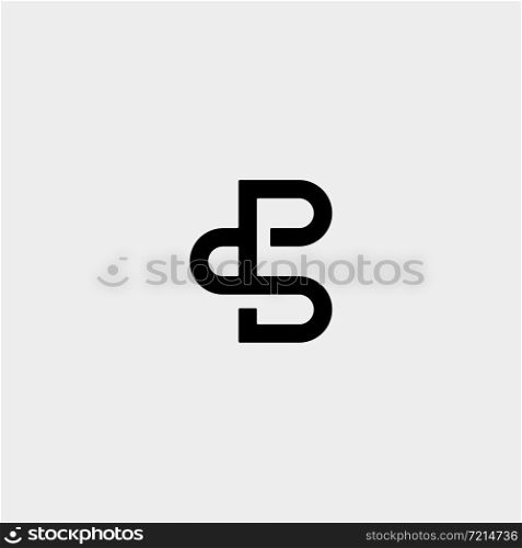 Letter PS SB B BS Logo Design Simple Vector Elegant. Letter PS SB B BS Logo Design Simple Vector