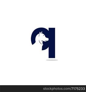 Letter Q and Dog head vector logo design. Pet care logo design. Pet icon vector. Pet love logo design.