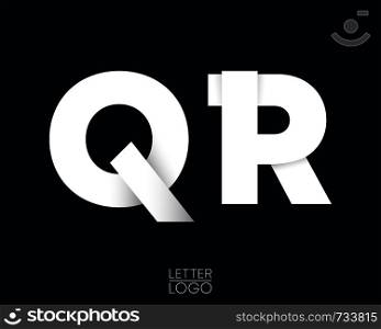 Letter Q and R template logo design. Vector illustration.. Letter Q and R template logo design