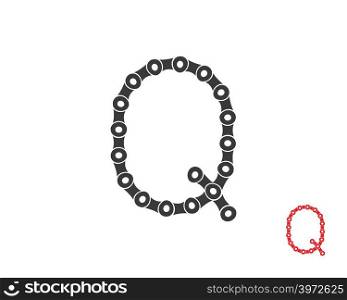 letter Q logo chain concept illustration