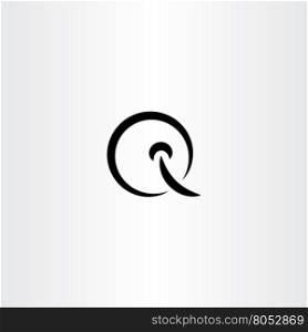 letter q logo vector black design element