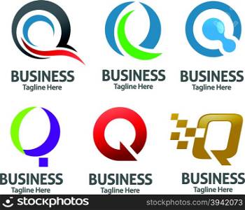 Letter Q logo vector set
