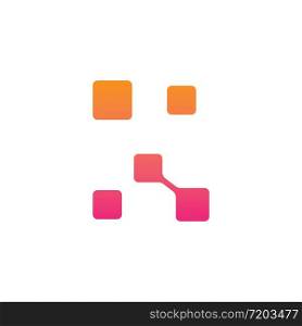 Letter Q Pixel digitec Icon Creative design Modern template