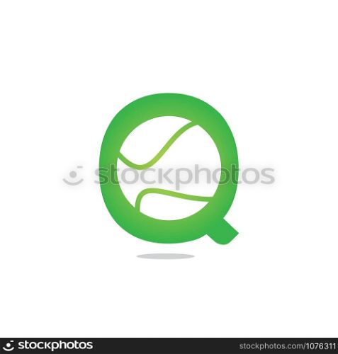 Letter Q tennis vector logo design. Vector design template elements for your sport team or corporate identity.
