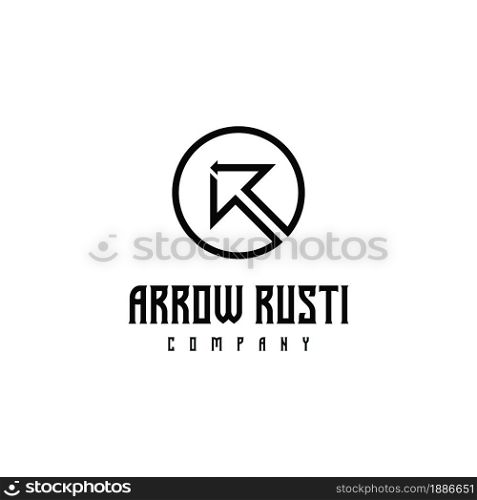 Letter R Arrow Logo Design Business Template
