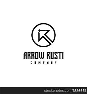 Letter R Arrow Logo Design Business Template