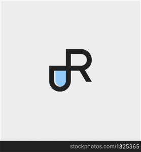 Letter R Capsule Pill Logo Symbol Template Vector Design Illustration. Letter R Capsule Pill Logo Template Vector Design Illustration