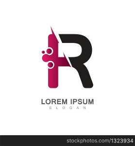 Letter R Icon With Creative design Modern. Vector Illustration