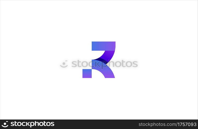 Letter R Modern Logo Design vector illustration