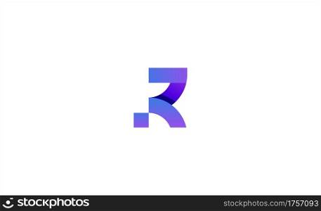 Letter R Modern Logo Design vector illustration
