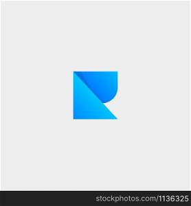 Letter R Monogram Simple Vector Logo Design. Letter R Monogram Simple Vector Logo Template
