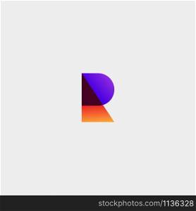 Letter R Monogram Simple Vector Logo Design. Letter R Monogram Simple Vector Logo Template