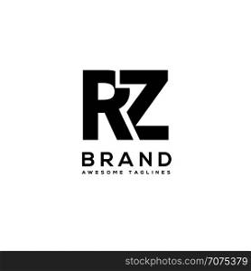 letter rz strong bold sport logo vector, bold strong letter rz ogo design, best new letter RZ logo