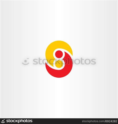 letter s and number eight 8 s8 logo