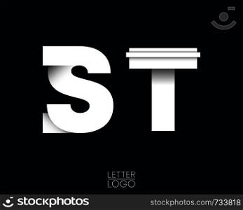 Letter S and T template logo design. Vector illustration.. Letter S and T template logo design