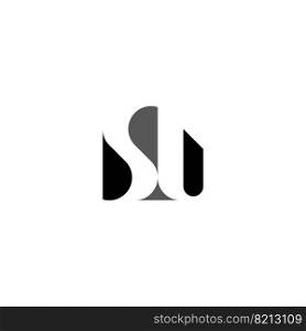 letter s and u su logo icon design