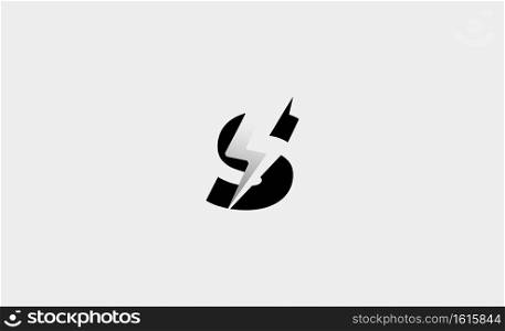  Letter S Bolt Logo Vector Design Icon Illustration