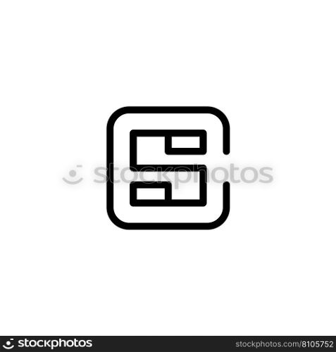 Letter s c logo design creative minimal Royalty Free Vector