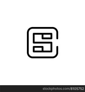 Letter s c logo design creative minimal Royalty Free Vector