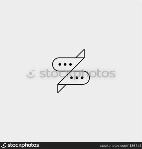 Letter S Chat Vector Logo or Icon Design. Letter S Chat Vector Template Logo Design