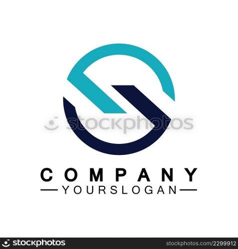 Letter S Circle Logo Vector Design Template
