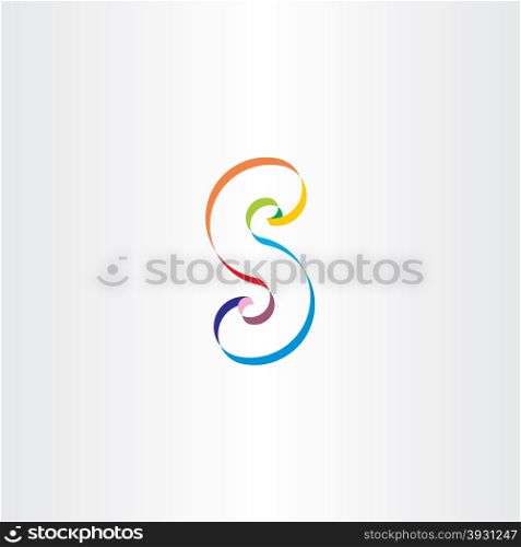 letter s colorful ribbon logo icon design