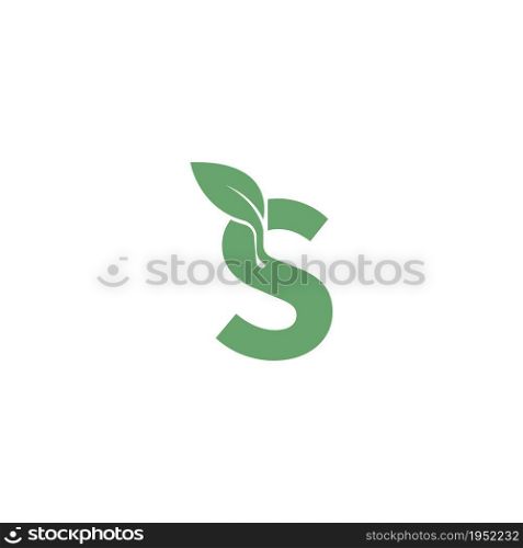Letter S icon leaf design concept template vector