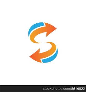 letter S icon logo vector design template