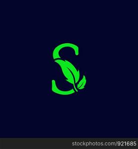 letter s leaf nature, eco green logo template vector illustration. letter s leaf nature, eco green logo template vector isolated