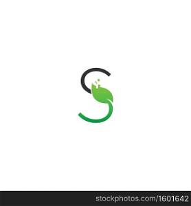 Letter S logo≤af digital icon design concept vector