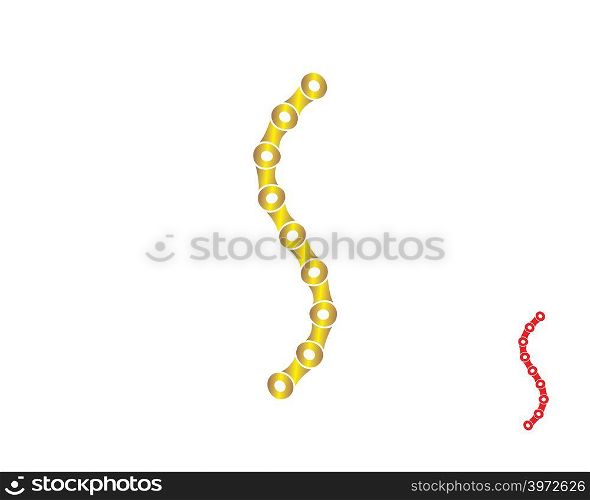 letter S logo chain concept illustration