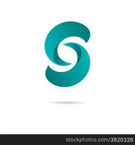 Letter S logo design template in blue colors. Vector logotype.. Letter S logo design template in blue colors. Vector logotype